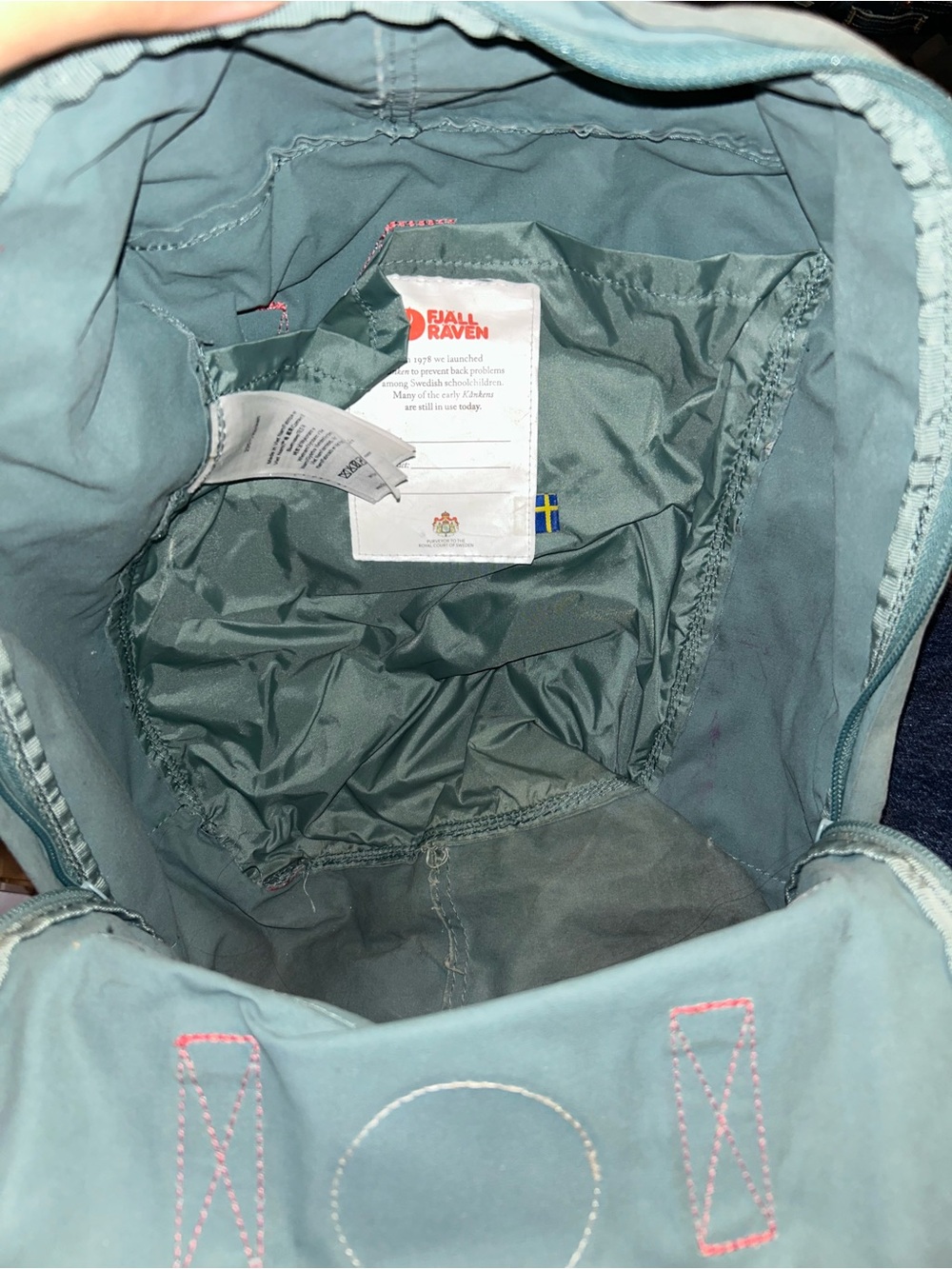 FJÄLLRÄVEN The KANKEN Two Tone Nimbus Blue & Peach Pink Backpack - Picture 5 of 16